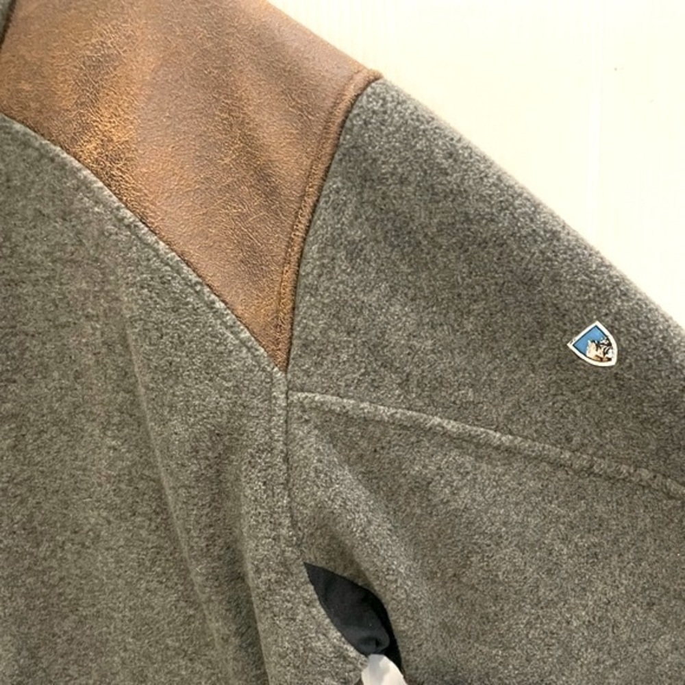 KUHL Mens Fleece Jacket W/ Suede MicroFleece on shoulders/elbows NWOT  Mens XL - Picture 10 of 17